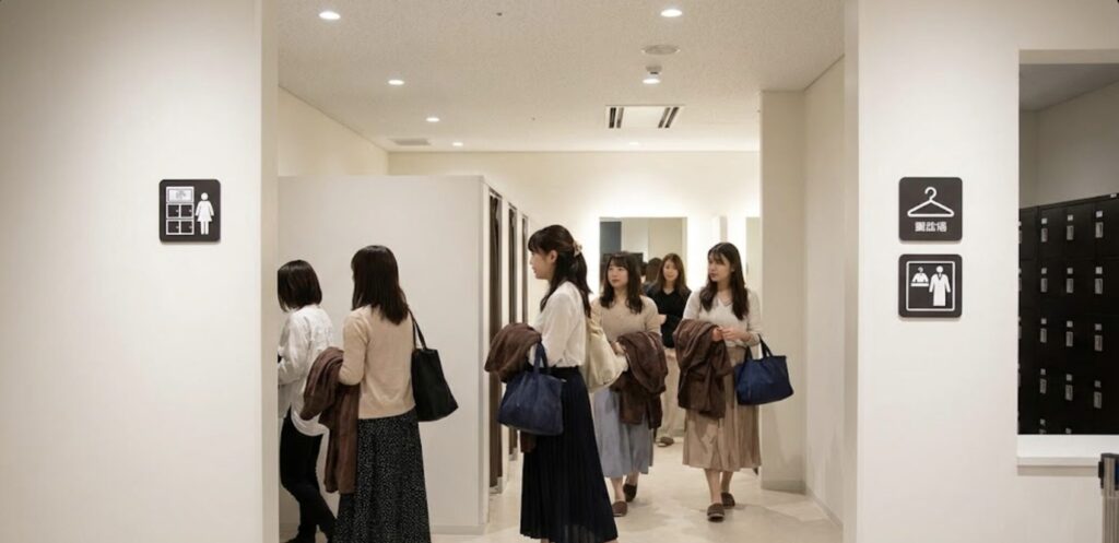 ローブを持ち込む場合の当日の流れと着替え場所