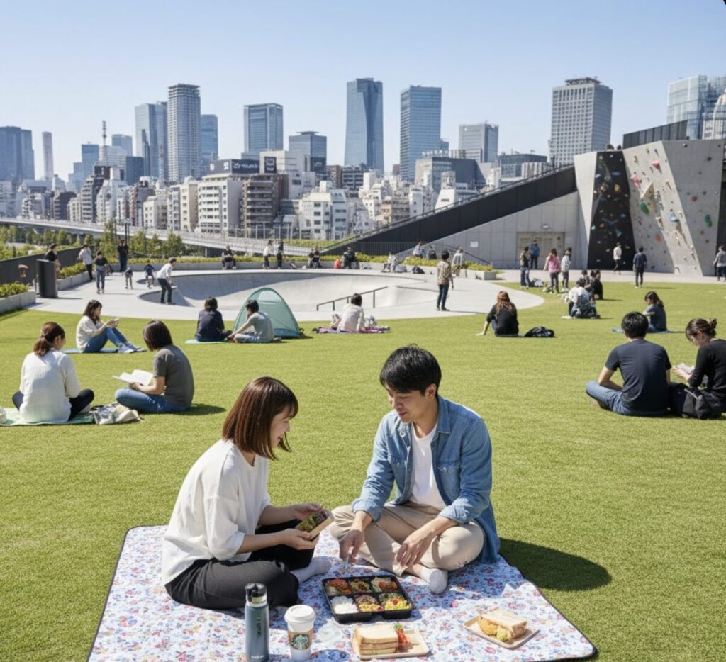 宮下パークの屋上(宮下公園)は飲食物の持ち込みは可能なの?