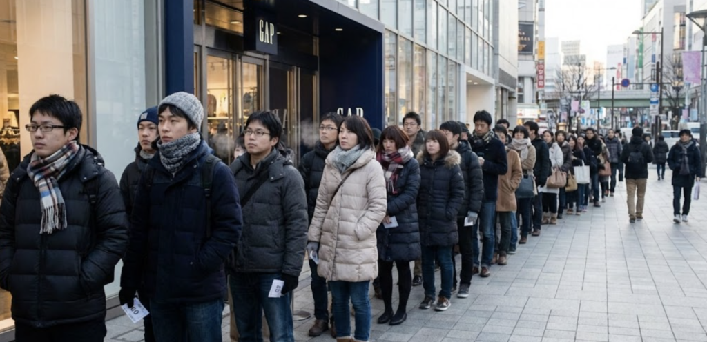 初売りセールの混雑状況と「7:30」の待機列ルール