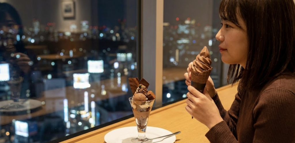 休憩もバレンタイン！限定ソフトクリームと夜カフェ