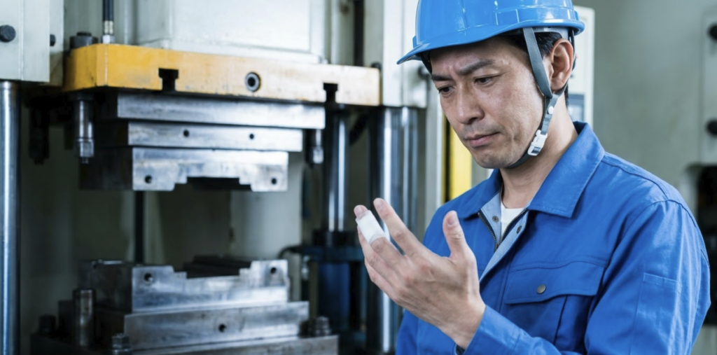 プレス機に挟まれたらどうなる？結論と実態