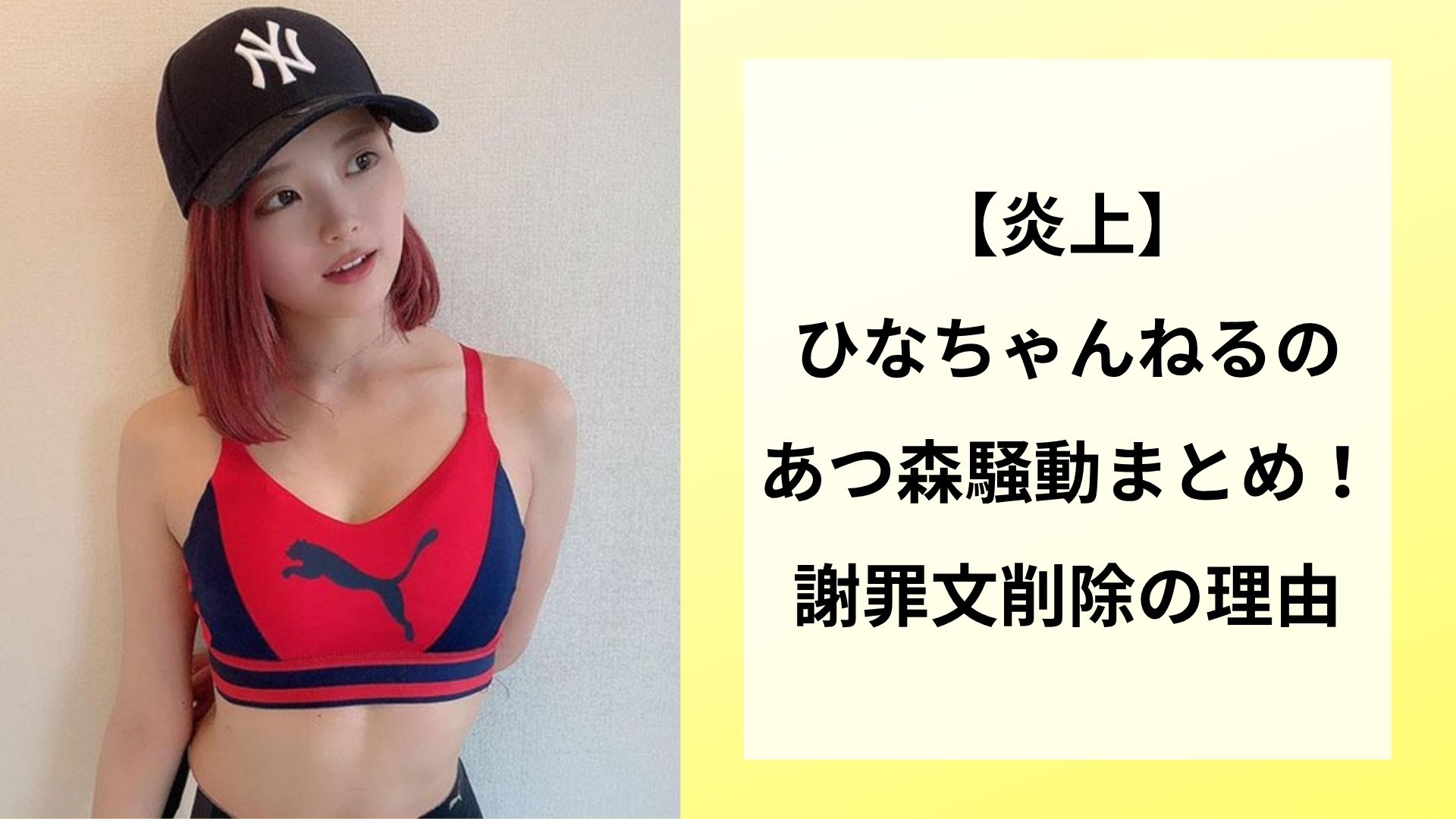 【炎上】ひなちゃんねるのあつ森騒動まとめ！謝罪文削除の理由